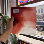 Lamberts Mouth Blown Red & White Opaque on Clear S57