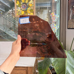 Merlot Swirl on Clear Lamberts Flash Glass Sheet Glass Lamberts Glass