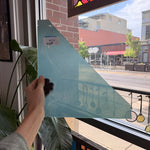 Blue-Gray on Clear Fremont Flash Glass