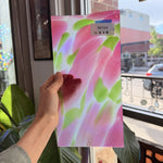 Pink Green Dapple on Clear Lamberts Flash Glass Sheet Glass Lamberts Glass