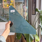Blue-Gray on Clear Fremont Flash Glass