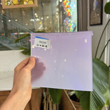 Lilac Baby Pink Opal on Clear Lamberts Flash Glass Sheet Glass Lamberts Glass 6x6.5in (LA-42724397)