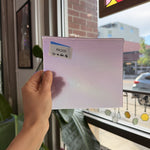 Lilac Baby Pink Opal on Clear Lamberts Flash Glass Sheet Glass Lamberts Glass