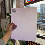 Lilac Baby Pink Opal on Clear Lamberts Flash Glass Sheet Glass Lamberts Glass