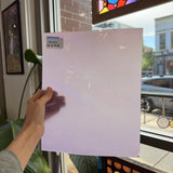 Lilac Baby Pink Opal on Clear Lamberts Flash Glass Sheet Glass Lamberts Glass