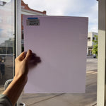 Lilac Baby Pink Opal on Clear Lamberts Flash Glass Sheet Glass Lamberts Glass