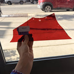 Lamberts Red Flash (on clear) Mouthblown (for Sandblasting, Etching, and more)