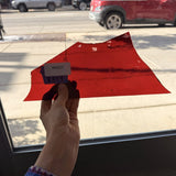 Lamberts Red Flash (on clear) Mouthblown (for Sandblasting, Etching, and more)