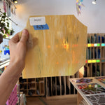 Vintage Light Amber White Wispy Armstrong Sheet Glass
