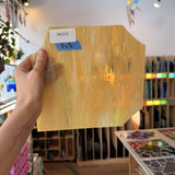 Vintage Light Amber White Wispy Armstrong Sheet Glass