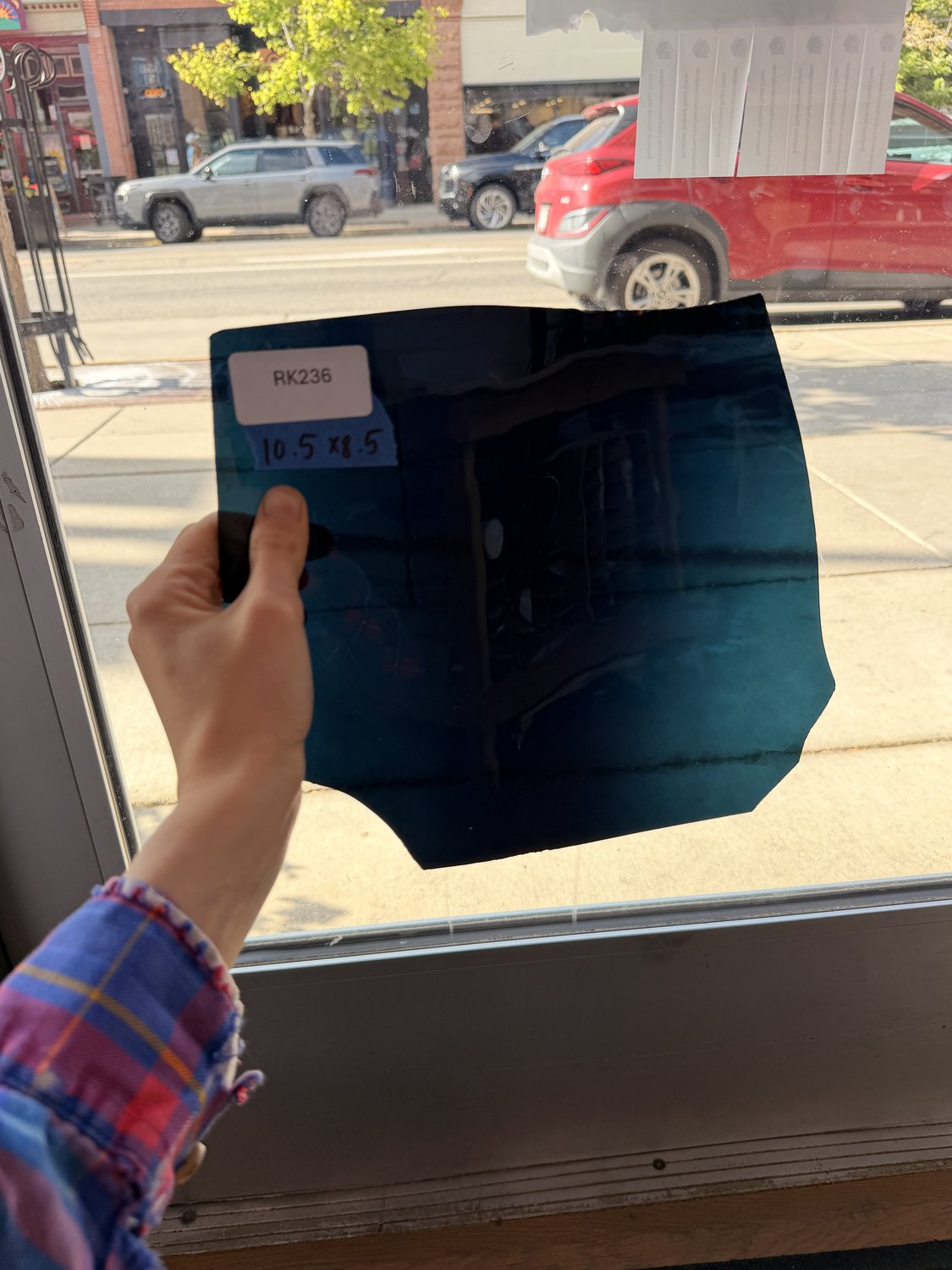 Dark Lagoon Gradient Mouthblown Vintage Sheet Glass