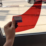 Red Vintage Mouthblown Sheet Glass