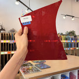 Dark Red Opaline Flash (on clear) Mouthblown Sheet Glass