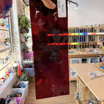 Dark Cherry Mouthblown Sheet Glass (Flash Glass on Clear)