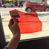 Soft Red Mouthblown Flash (on clear) Lamberts Sheet Glass