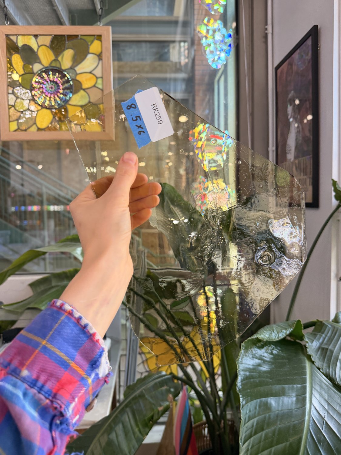 Light Amber Transparent Mouthblown Sheet Glass