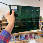 Green Blue Transparent Mouthblown Sheet Glass (blemishes)