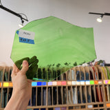 Green Wispy Transparent Mouthblown Flash (on clear) Sheet Glass