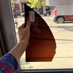 Deep Red Mouthblown Flash (on clear) Sheet Glass