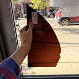 Deep Red Mouthblown Flash (on clear) Sheet Glass