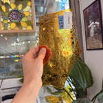 Medium Amber Mouthblown Crackle Sheet Glass Mouth Blown Glass Default Title