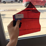 Deep Red Mouthblown Flash (on clear) Sheet Glass