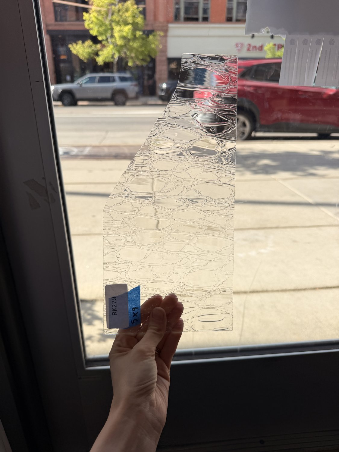 Transparent Mouthblown St Just French Crackle Sheet Glass