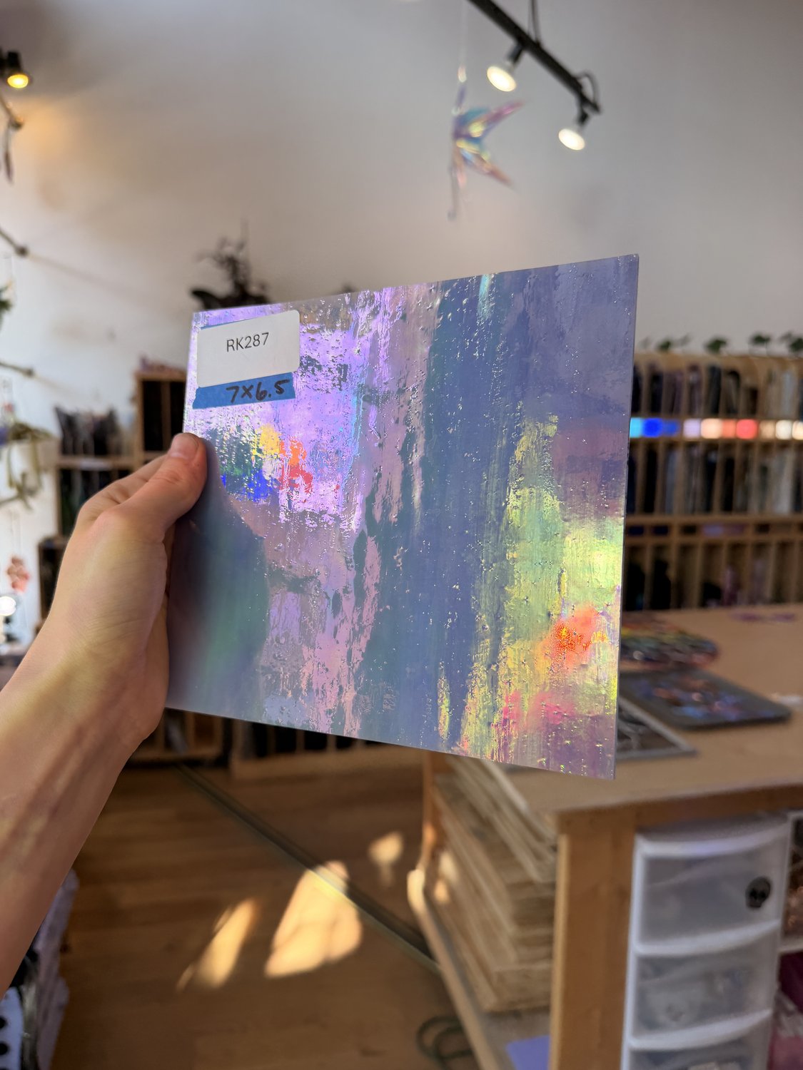 Purple Opal Iridescent Choice Sheet Glass