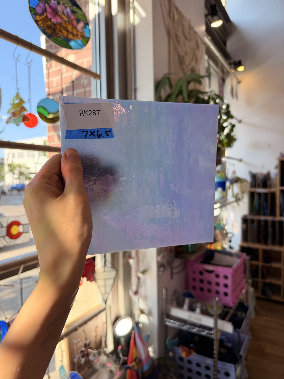 Purple Opal Iridescent Choice Sheet Glass