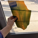 Dark Rainbow Mouthblown Lamberts Flash (on clear) Sheet Glass