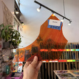 Orange Amber Silver Color Changing Flash (on clear) Mouthblown Sheet Glass