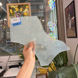 Milky White Wispy Mouth Blown Sheet Glass Mouth Blown Glass Default Title