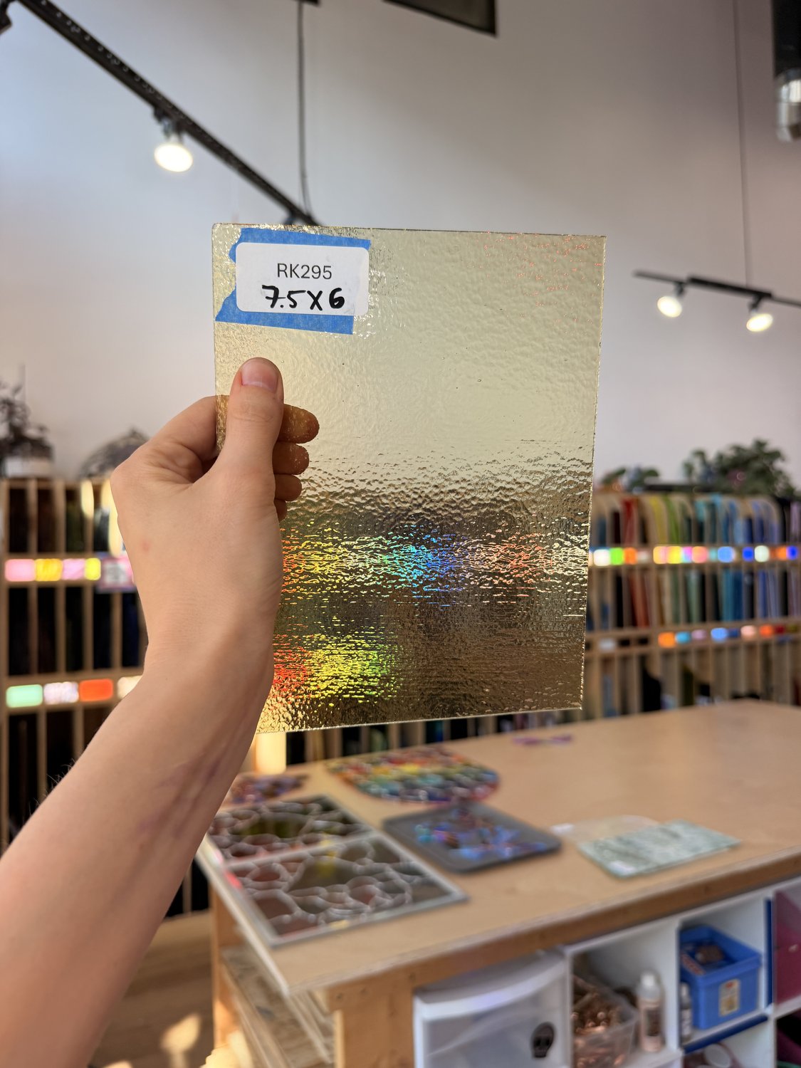Light Pale Amber Bullseye Transparent Sheet Glass