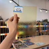 Light Pale Amber Bullseye Transparent Sheet Glass