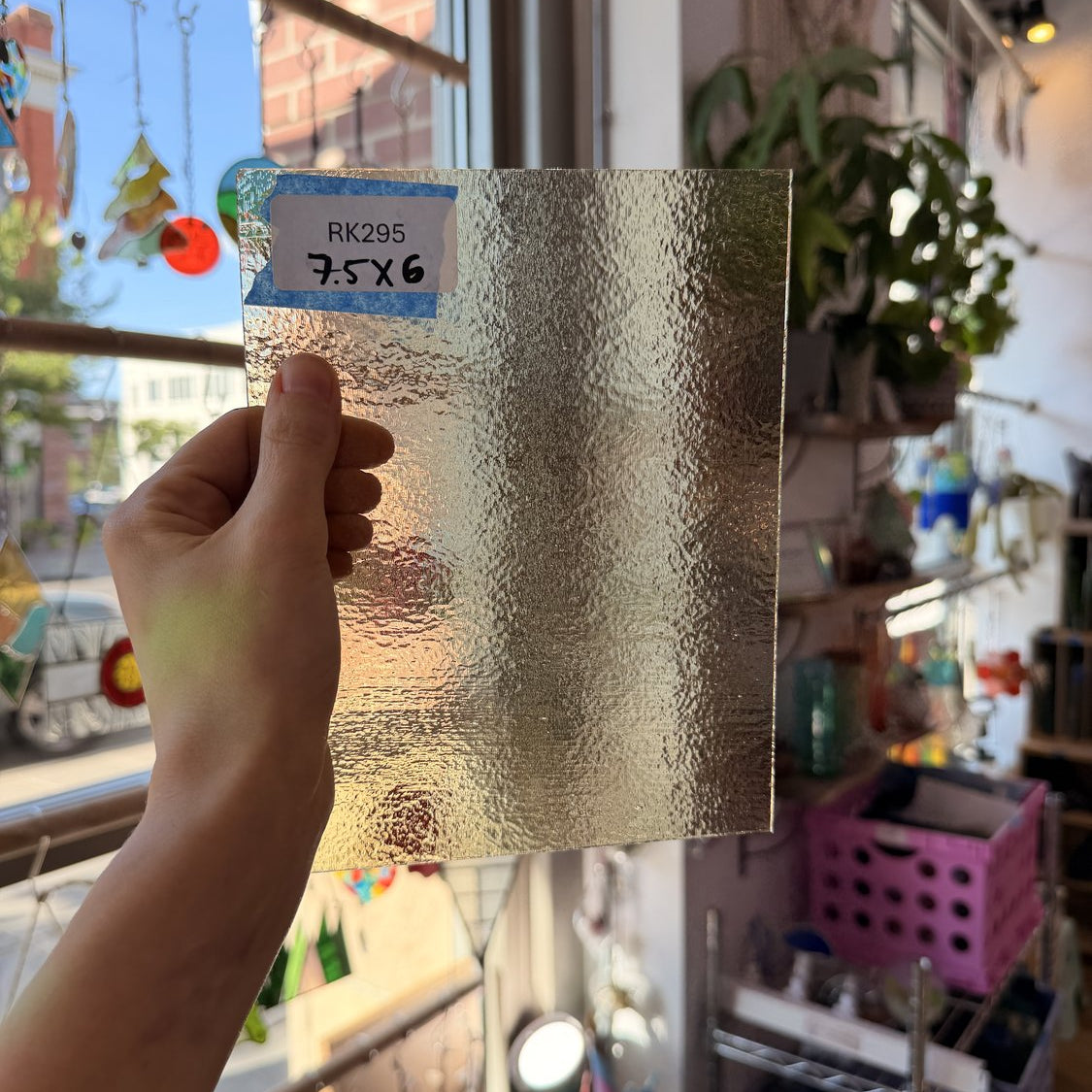 Light Pale Amber Bullseye Transparent Sheet Glass