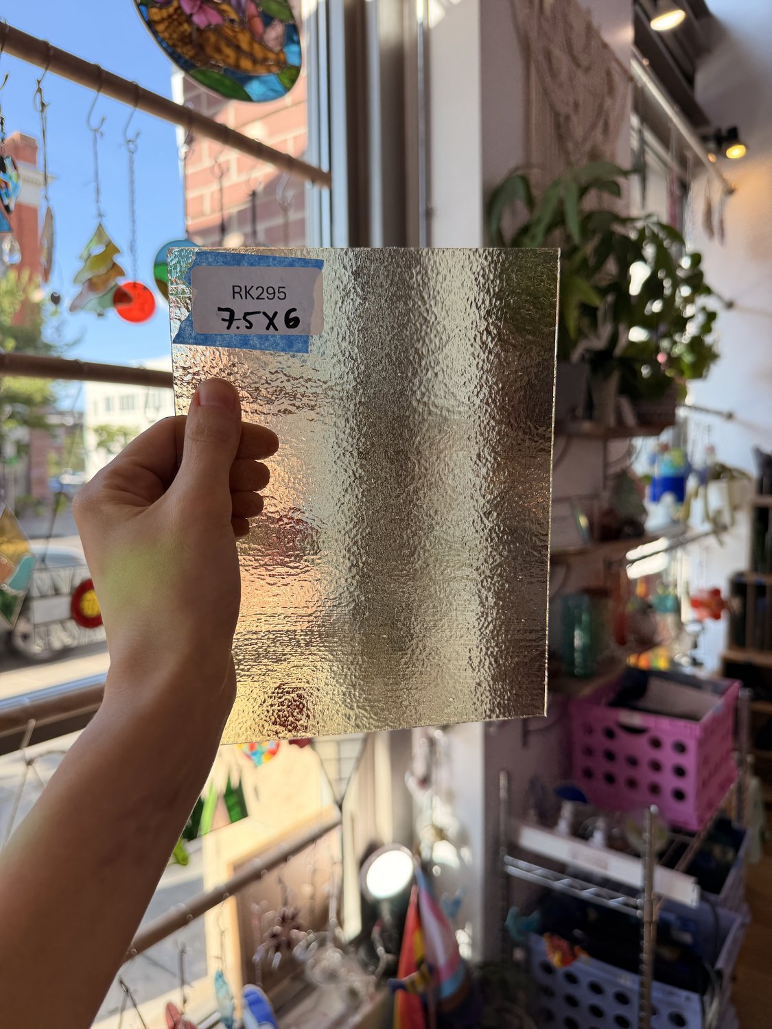 Light Pale Amber Bullseye Transparent Sheet Glass