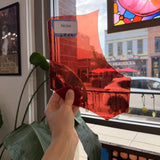 Red Mouth Blown Gradient Sheet Glass Mouth Blown Glass