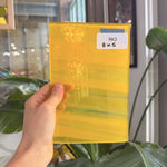 Yellow Clear Wispy S29 Mouth Blown Lamberts Flash Sheet Glass Lamberts Glass 8x5in (LA-32009261)