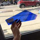 Dark Blue Purple Transparent Mouthblown Sheet Glass