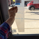 White Opal Mouthblown Fremont Flash (on clear) Sheet Glass