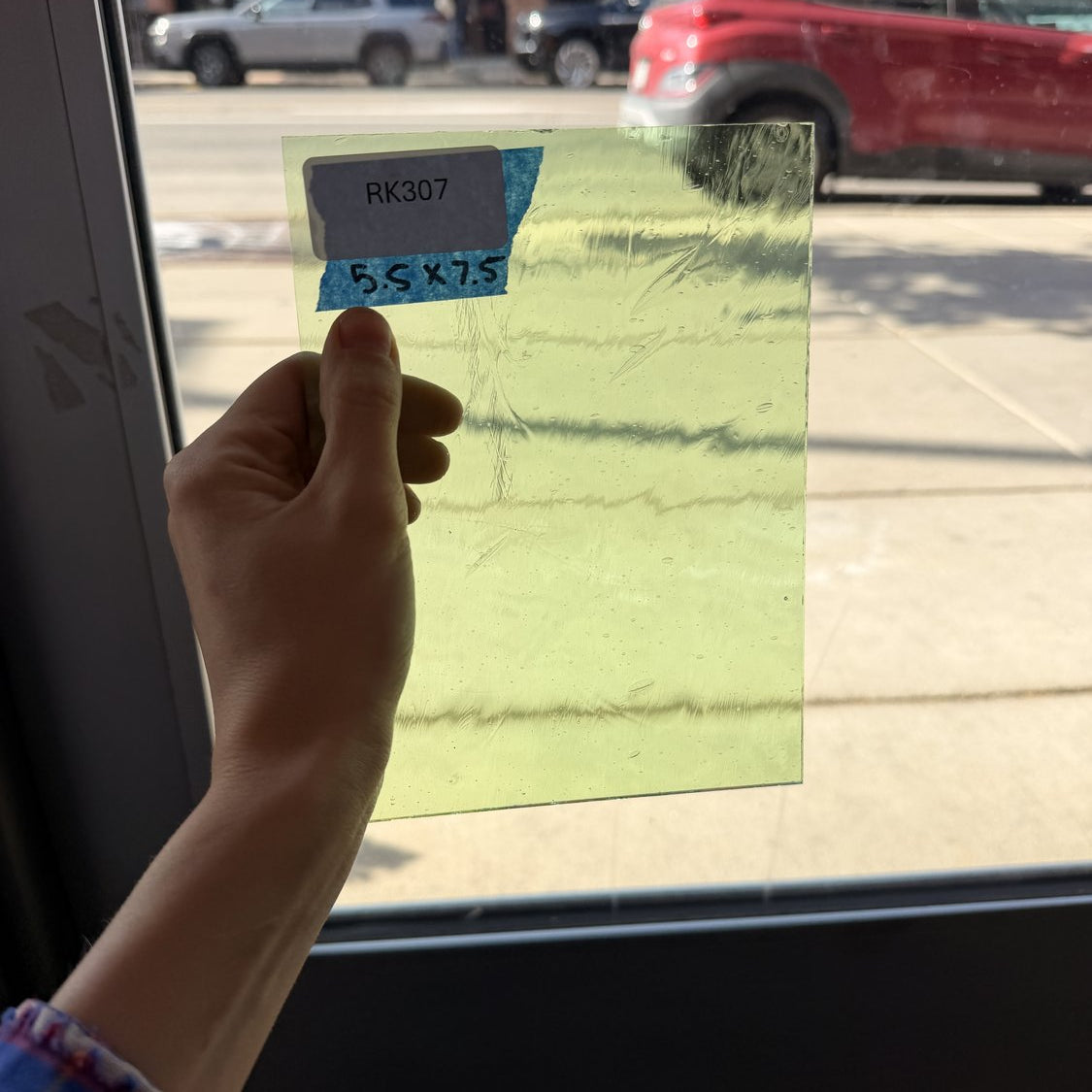 Light Green Mouthblown Lamberts Sheet Glass