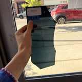 Dark Steel Blue Mouthblown Sheet Glass