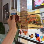Light Yellow Flash Glass on Clear Mouth Blown Sheet Glass