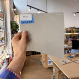 White Gray Opal Mouthblown Flash (on clear) Sheet Glass