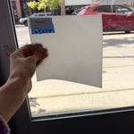 White Gray Opal Mouthblown Flash (on clear) Sheet Glass