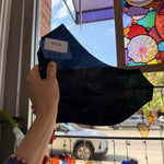 Dark Steel Blue Mouthblown Sheet Glass
