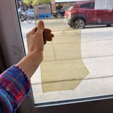 Light Yellow Mouthblown Lamberts Transparent Sheet Glass