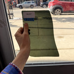 Dark Olive Transparent Mouthblown Desag Sheet Glass