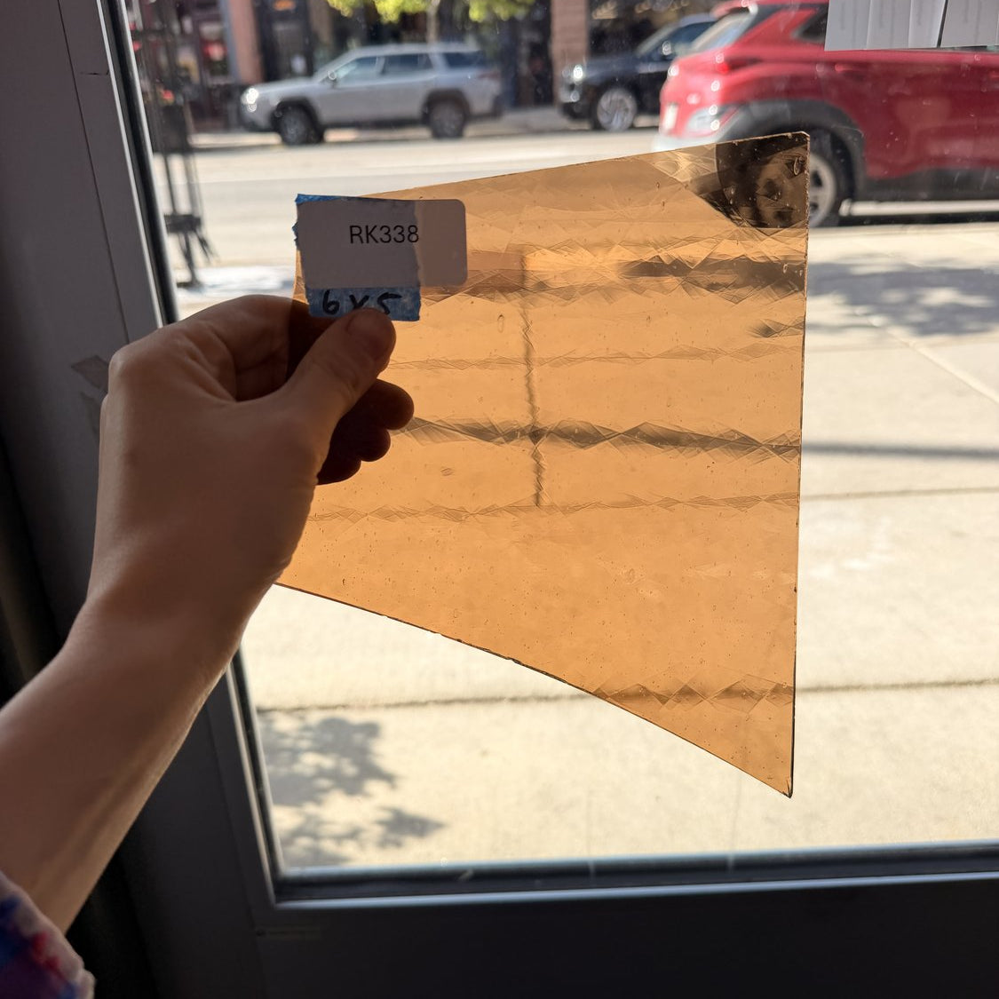 Light Brown Mouthblown Lamberts Sheet Glass