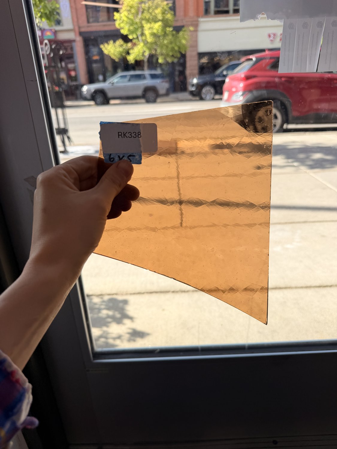Light Brown Mouthblown Lamberts Sheet Glass